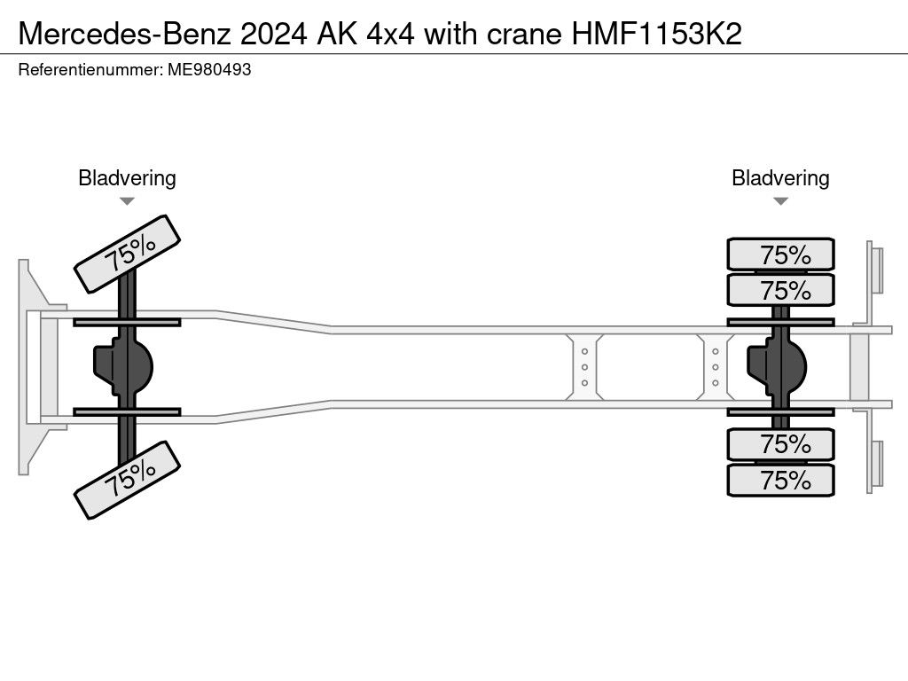 Mercedes-Benz 2024 AK 4x4 with crane HMF1153K2 | CAB Trucks [7]