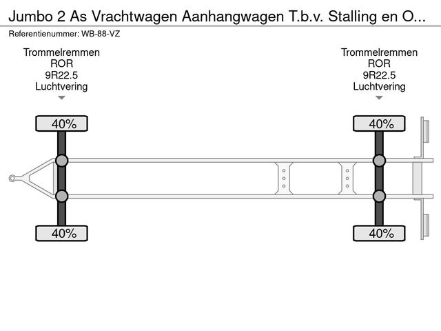 Jumbo 2 As Vrachtwagen Aanhangwagen T.b.v. Stalling en Opslag, WB-88-VZ | JvD Aanhangwagens & Trailers [9]