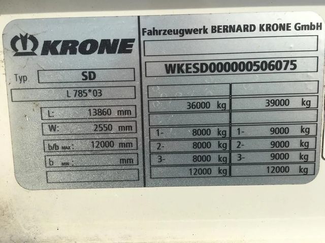 Krone SD 3 As Oplegger Schuifzeil, OL-83-YZ *Verhuurd* | JvD Aanhangwagens & Trailers [18]