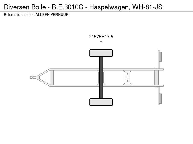 Diversen Bolle - B.E.3010C - Haspelwagen, WH-81-JS | JvD Aanhangwagens & Trailers [11]