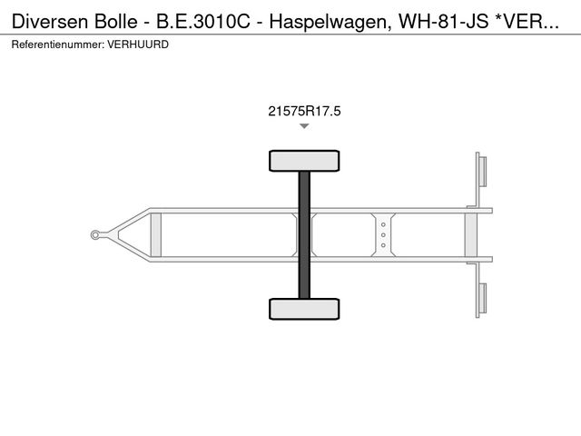 Diversen Bolle - B.E.3010C - Haspelwagen, WH-81-JS *VERHUURD* | JvD Aanhangwagens & Trailers [12]