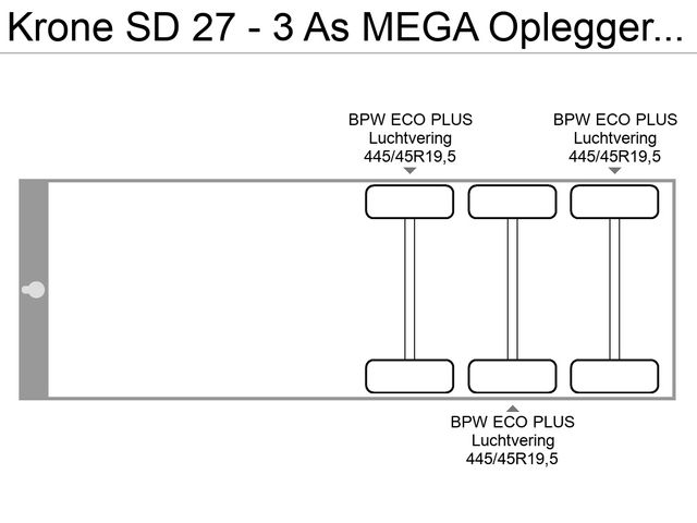 Krone SD 27 - 3 As MEGA Oplegger Schuifzeil - OT-58-HT | JvD Aanhangwagens & Trailers [23]