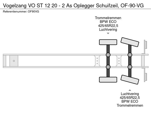 Vogelzang VO ST 12 20 - 2 As Oplegger Schuifzeil, OF-90-VG | JvD Aanhangwagens & Trailers [20]