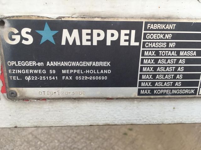 GS Meppel OTIB 120 3000 - 3 As Oplegger Schuifzeil, OF-06-PN | JvD Aanhangwagens & Trailers [26]