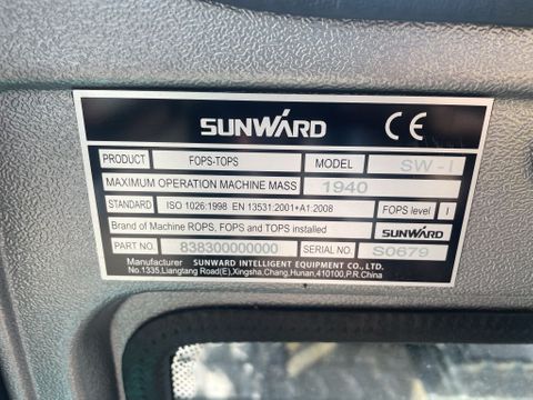 Sunward SWE20F Graafmachine Nieuw 3 Bakken Snelwissel + Extra functie Uit Voorraad Leverbaar | Van Nierop BV [20]