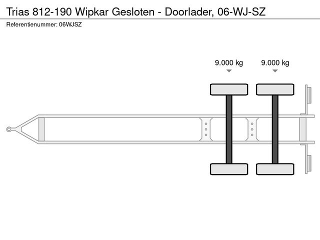 Trias 812-190 Wipkar Gesloten - Doorlader, 06-WJ-SZ | JvD Aanhangwagens & Trailers [13]