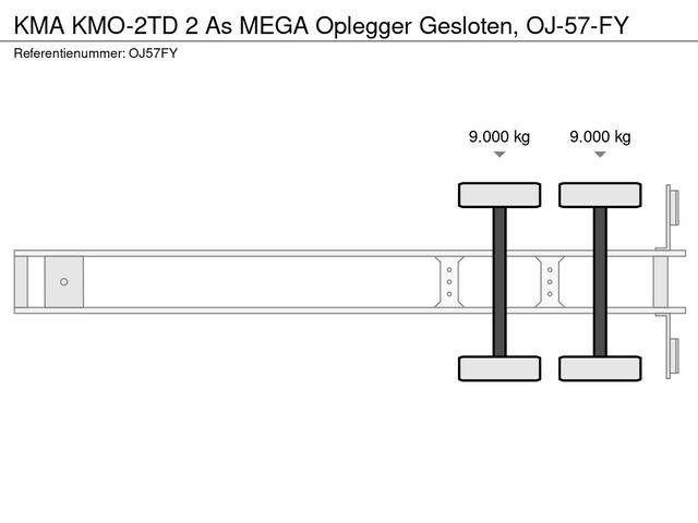 KMA KMO-2TD 2 As MEGA Oplegger Gesloten, OJ-57-FY | JvD Aanhangwagens & Trailers [19]