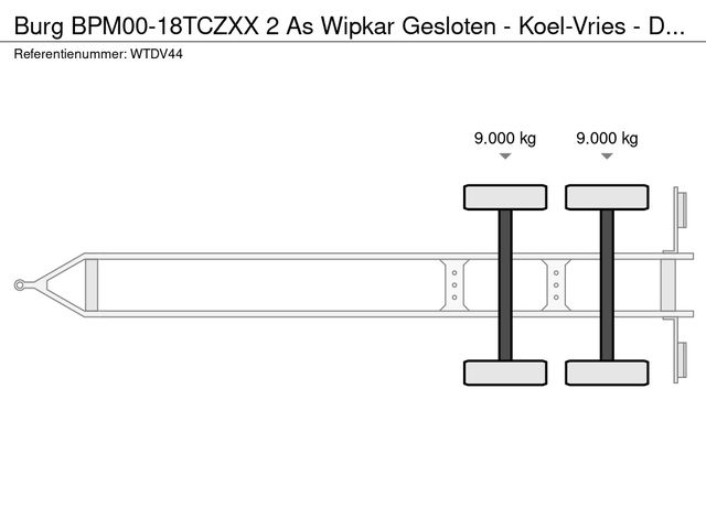 Burg BPM00-18TCZXX 2 As Wipkar Gesloten - Koel-Vries - Doorlader, WT-DV-44 | JvD Aanhangwagens & Trailers [21]