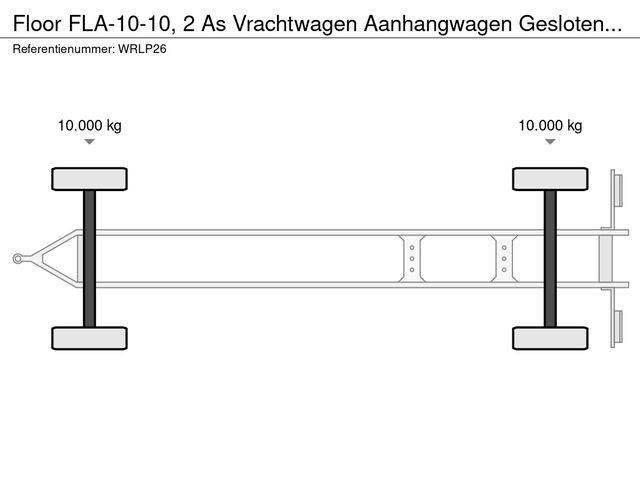 Floor FLA-10-10, 2 As Vrachtwagen Aanhangwagen Gesloten WR-LP-26 | JvD Aanhangwagens & Trailers [30]