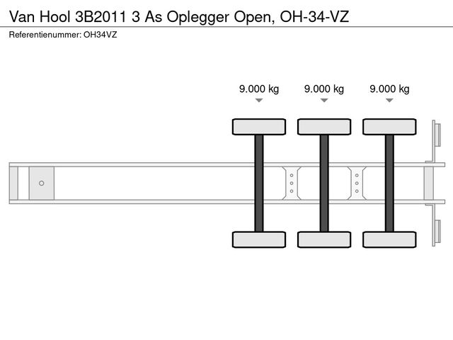 Van Hool 3B2011 3 As Oplegger Open, OH-34-VZ | JvD Aanhangwagens & Trailers [13]