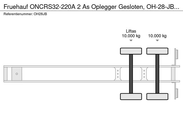 Fruehauf ONCRS32-220A 2 As Oplegger Gesloten, OH-28-JB *Verhuurd* | JvD Aanhangwagens & Trailers [21]