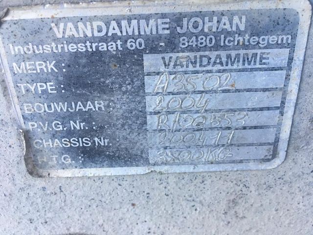 Vandamme Johan A3502 - 2 As Wipkar - Dieplader Open - Machinetransport, NO DOCUMENTS | JvD Aanhangwagens & Trailers [9]