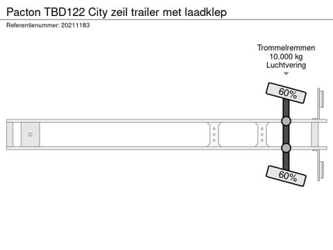 Pacton TBD122 City zeil trailer met laadklep | Spapens Machinehandel [20]