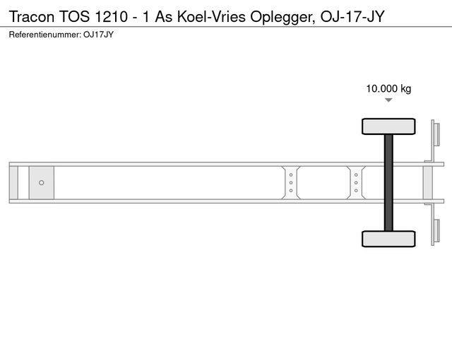 Tracon TOS 1210 - 1 As Koel-Vries Oplegger, OJ-17-JY | JvD Aanhangwagens & Trailers [25]