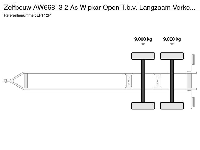 Zelfbouw AW66813 2 As Wipkar Open T.b.v. Langzaam Verkeer - LPT-12P | JvD Aanhangwagens & Trailers [10]