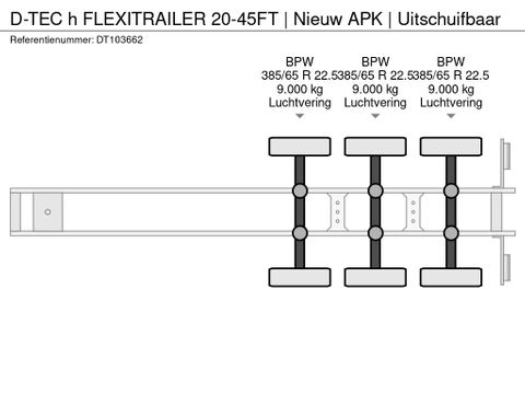 D-Tec h FLEXITRAILER 20-45FT | Nieuw APK | Uitschuifbaar | Van der Heiden Trucks [20]