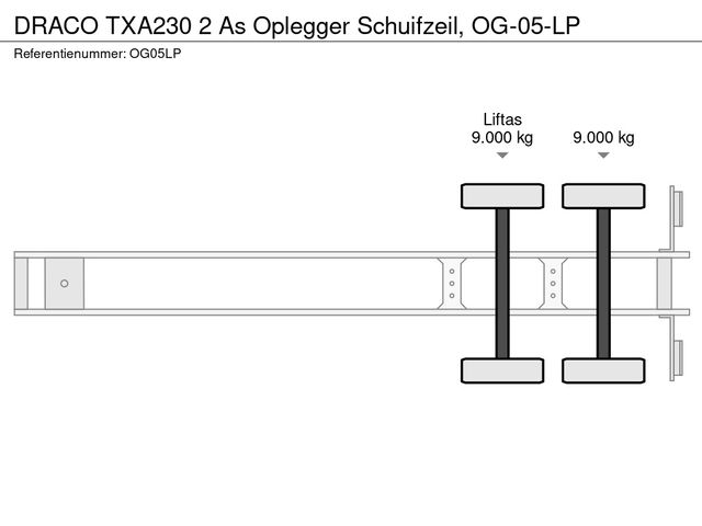 DRACO TXA230 2 As Oplegger Schuifzeil, OG-05-LP | JvD Aanhangwagens & Trailers [29]