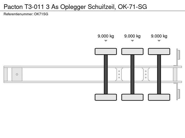 Pacton T3-011 3 As Oplegger Schuifzeil, OK-71-SG | JvD Aanhangwagens & Trailers [23]