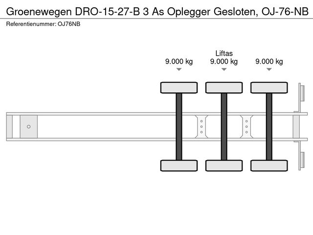Groenewegen DRO-15-27-B 3 As Oplegger Gesloten, OJ-76-NB | JvD Aanhangwagens & Trailers [23]