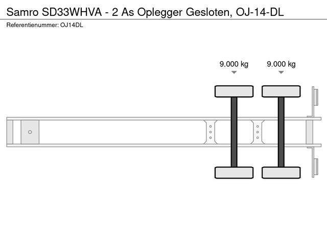 Samro SD33WHVA - 2 As Oplegger Gesloten, OJ-14-DL | JvD Aanhangwagens & Trailers [22]