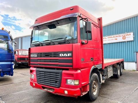 DAF 95-430XF SPACECAB 6x4 FULL STEEL WITH OPEN BODY (EURO 3 / 9.000 KG. FRONT AXLE / FULL STEEL SUSPENSION / REDUCTION AXLES / ZF16 MANUAL GEARBOX / AIRCONDITIONING) | Engel Trucks B.V. [video]