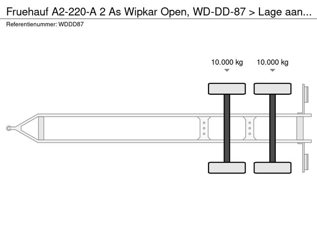 Fruehauf A2-220-A 2 As Wipkar Open, WD-DD-87 > Lage aansluiting - DIN: 50 mm. | JvD Aanhangwagens & Trailers [13]