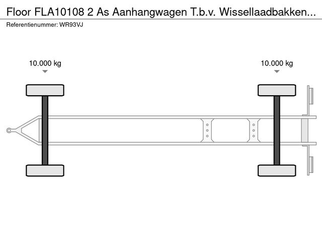 Floor FLA10108 2 As Aanhangwagen T.b.v. Wissellaadbakken, WR-93-VJ | JvD Aanhangwagens & Trailers [15]