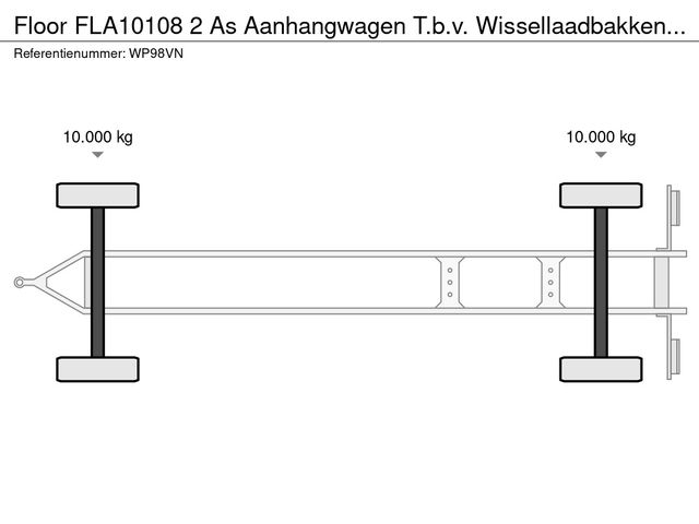 Floor FLA10108 2 As Aanhangwagen T.b.v. Wissellaadbakken, WP-98-VN | JvD Aanhangwagens & Trailers [18]