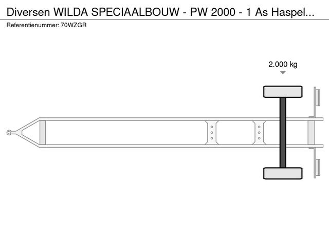 Diversen WILDA SPECIAALBOUW - PW 2000 - 1 As Haspelwagen, 70-WZ-GR | JvD Aanhangwagens & Trailers [15]