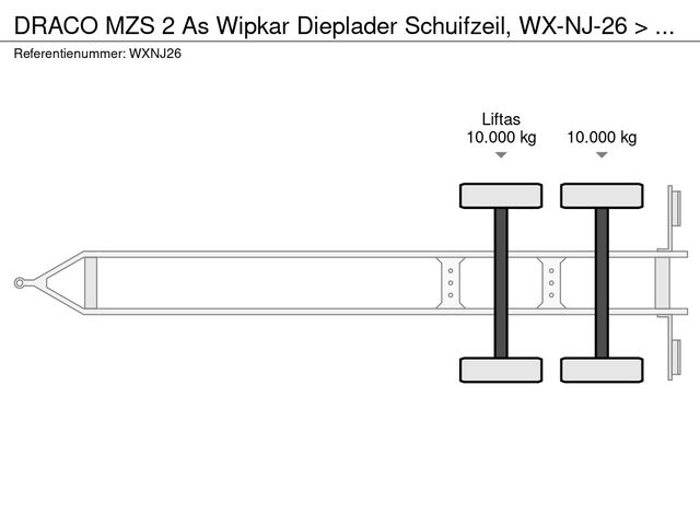 DRACO MZS 2 As Wipkar Dieplader Schuifzeil, WX-NJ-26 > Kooiaap aansluiting > Hefdak | JvD Aanhangwagens & Trailers [12]