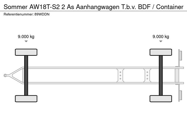 Sommer AW18T-S2 2 As Aanhangwagen T.b.v. BDF / Container | JvD Aanhangwagens & Trailers [14]