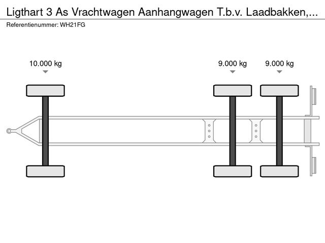 Ligthart 3 As Vrachtwagen Aanhangwagen T.b.v. Laadbakken, WH-21-FG | JvD Aanhangwagens & Trailers [13]
