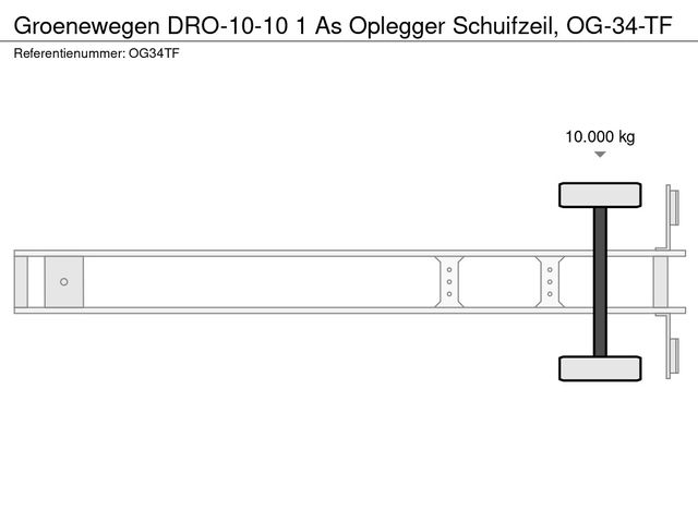 Groenewegen DRO-10-10 1 As Oplegger Schuifzeil, OG-34-TF | JvD Aanhangwagens & Trailers [14]