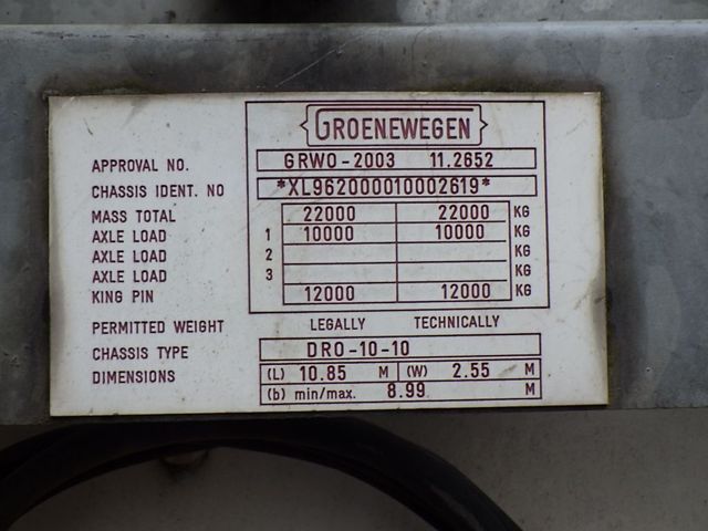 Groenewegen DRO-10-10 - 1 As Oplegger Schuifzeil, OG-35-TF | JvD Aanhangwagens & Trailers [5]