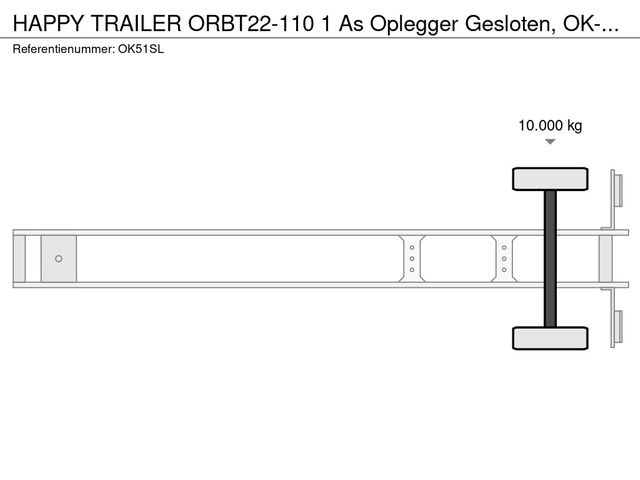 Happy Trailer ORBT22-110 1 As Oplegger Gesloten, OK-51-SL | JvD Aanhangwagens & Trailers [10]