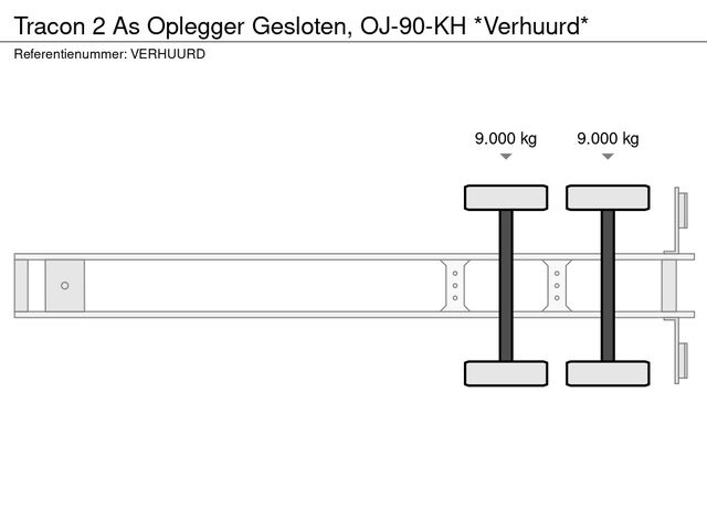 Tracon 2 As Oplegger Gesloten, OJ-90-KH *Verhuurd* | JvD Aanhangwagens & Trailers [25]