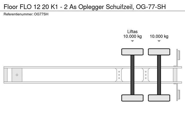 Floor FLO 12 20 K1 - 2 As Oplegger Schuifzeil, OG-77-SH | JvD Aanhangwagens & Trailers [27]