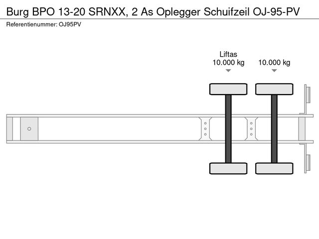 Burg BPO 13-20 SRNXX, 2 As Oplegger Schuifzeil OJ-95-PV | JvD Aanhangwagens & Trailers [20]