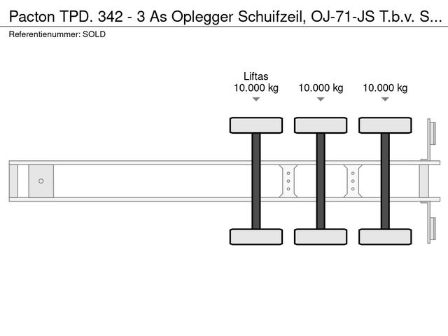 Pacton TPD. 342 - 3 As Oplegger Schuifzeil, OJ-71-JS T.b.v. Stalling & Opslag. *SOLD* | JvD Aanhangwagens & Trailers [39]