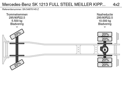 Mercedes-Benz 1213 FULL STEEL MEILLER KIPPER (MANUAL GEARBOX / FULL STEEL SUSPENSION / REDUCTION AXLE / 6-CILINDER ENGINE) | Engel Trucks B.V. [14]