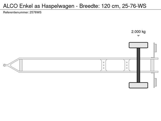 ALCO Enkel as Haspelwagen - Breedte: 120 cm, 25-76-WS | JvD Aanhangwagens & Trailers [10]