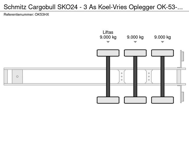 Schmitz Cargobull SKO24 - 3 As Koel-Vries Oplegger OK-53-HX > Dubbele verdamper | JvD Aanhangwagens & Trailers [38]