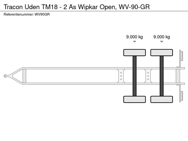 Tracon Uden TM18 - 2 As Wipkar Open, WV-90-GR | JvD Aanhangwagens & Trailers [15]