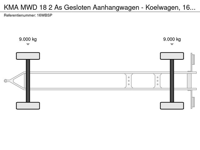 KMA MWD 18 2 As Gesloten Aanhangwagen - Koelwagen, 16-WB-SP | JvD Aanhangwagens & Trailers [14]