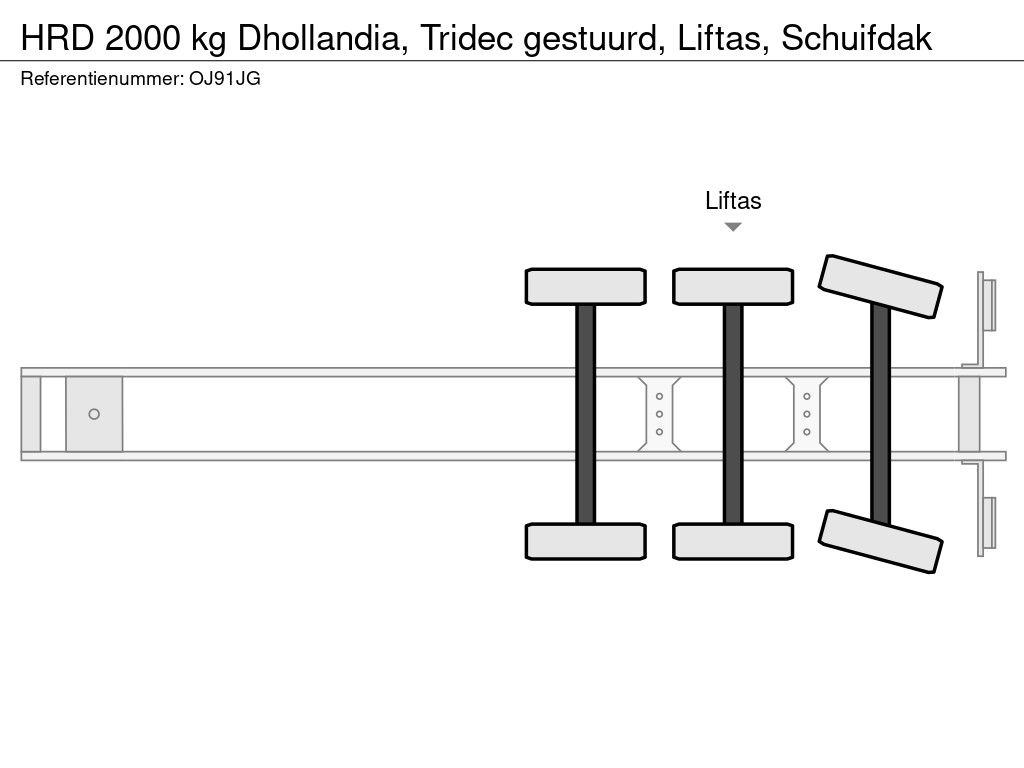 HRD 2000 kg Dhollandia, Tridec gestuurd, Liftas, Schuifdak | Truckcenter Apeldoorn [7]