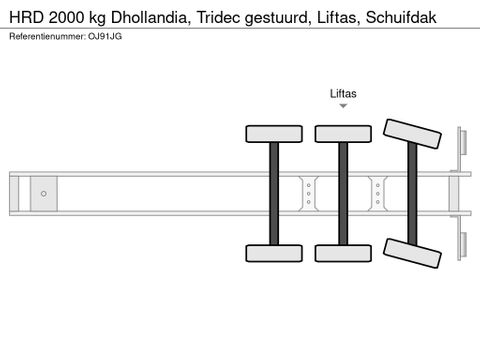 HRD 2000 kg Dhollandia, Tridec gestuurd, Liftas, Schuifdak | Truckcenter Apeldoorn [7]