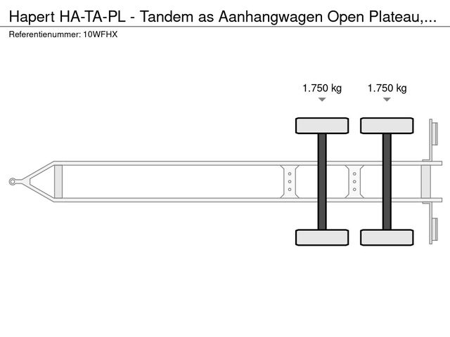 Hapert HA-TA-PL - Tandem as Aanhangwagen Open Plateau, 10-WF-HX | JvD Aanhangwagens & Trailers [14]