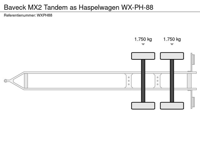 Baveck MX2 Tandem as Haspelwagen WX-PH-88 | JvD Aanhangwagens & Trailers [13]