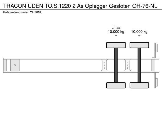 Tracon TO.S.1220 2 As Oplegger Gesloten OH-76-NL | JvD Aanhangwagens & Trailers [25]