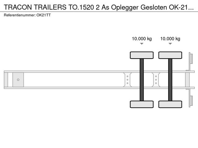 Tracon TO.1520 2 As Oplegger Gesloten OK-21-TT | JvD Aanhangwagens & Trailers [16]